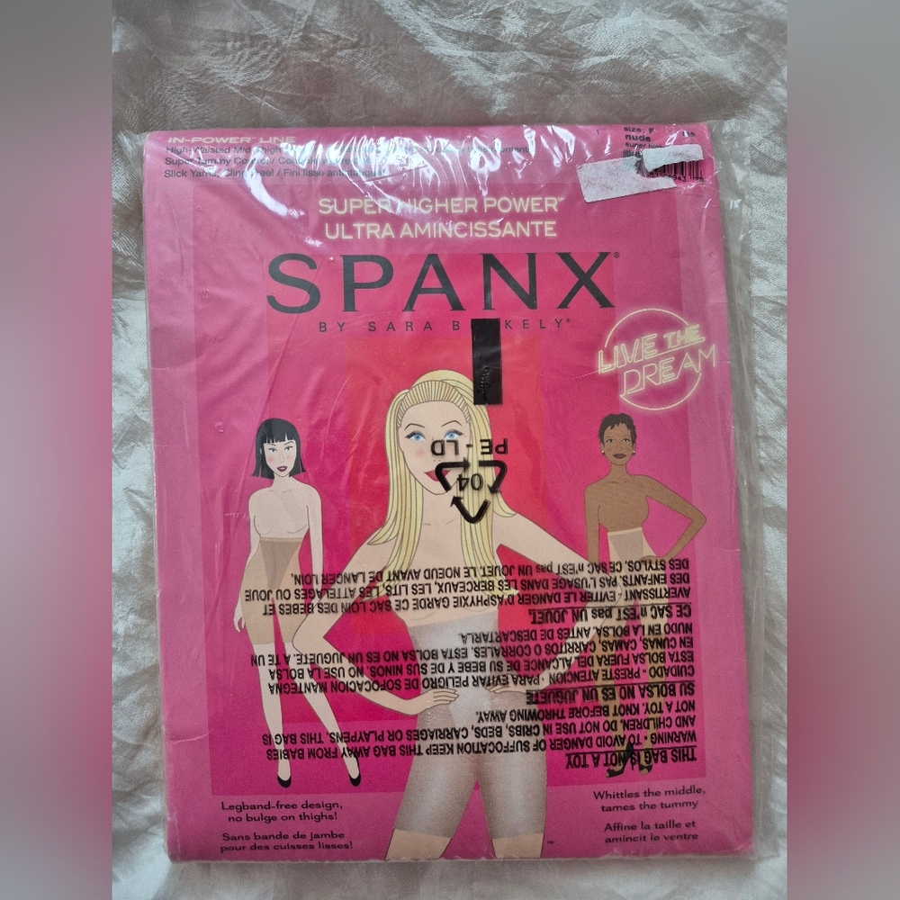 Spanx Super Higher Power High Waisted Mud Thigh Shaper Size F Nude New